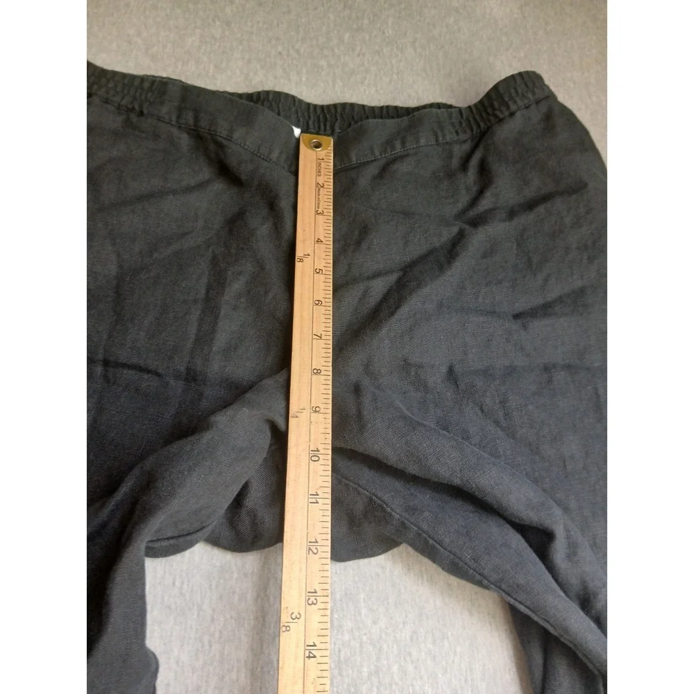 J Jill Pants Large Love Linen Wide Leg Ankle Comfort Pull On Minimalist
